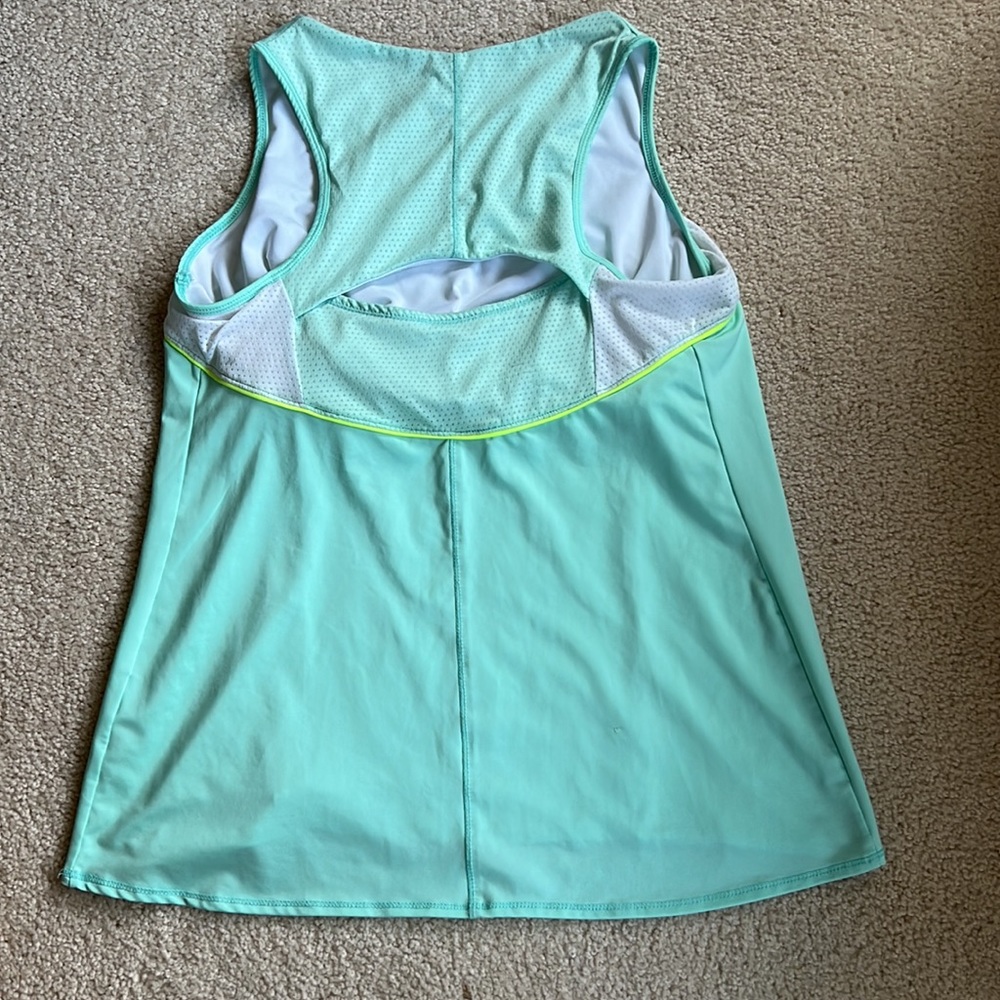Lucky in LOVE Seafoam green tennis tank - Large - Picture 5 of 7
